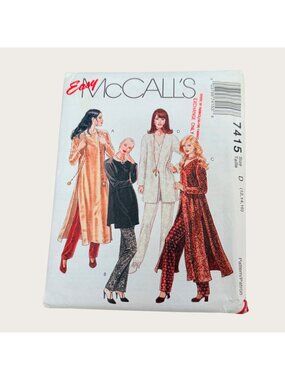 Vintage 1990s McCalls Sewing Pattern 7415 Misses Tunic and Pants Sz 12-16 Uncut